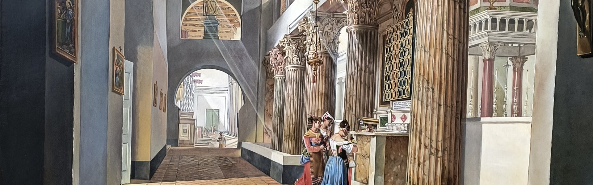 H.D. Martens_das Innere von S. Lorenzo Furore delle mute in Rom_1832