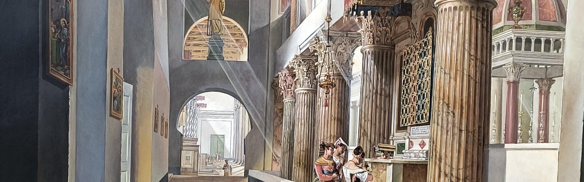 H.D. Martens_das Innere von S. Lorenzo Furore delle mute in Rom_1832