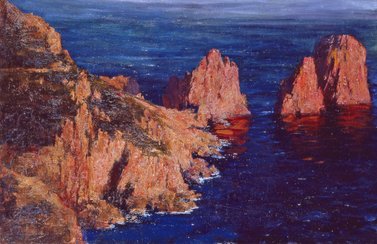 Elise Mahler, Die Faraglioni, 1903/04, Öl auf Leinwand